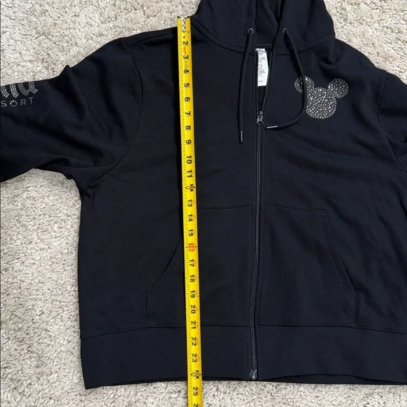 Disney parks hoodie zip jacket rhinestone Disneyland mickey head XL - Picture 9 of 9